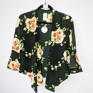 Floral Flowy Blazer, Size Small